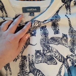 Mod cloth tiger print sweater